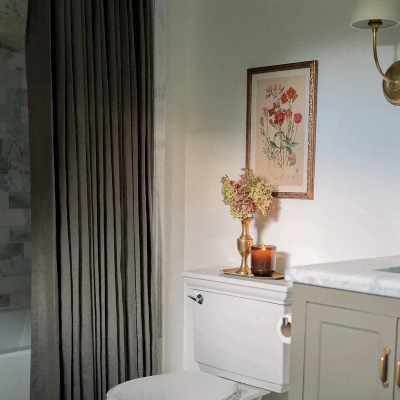 Custom Luxury Bathroom Curtains with Waterproof Layer- -TWOPAGES CURTAINS