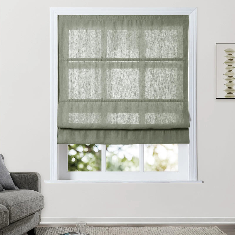 Patti Belgian Linen Roman Blind Cordless