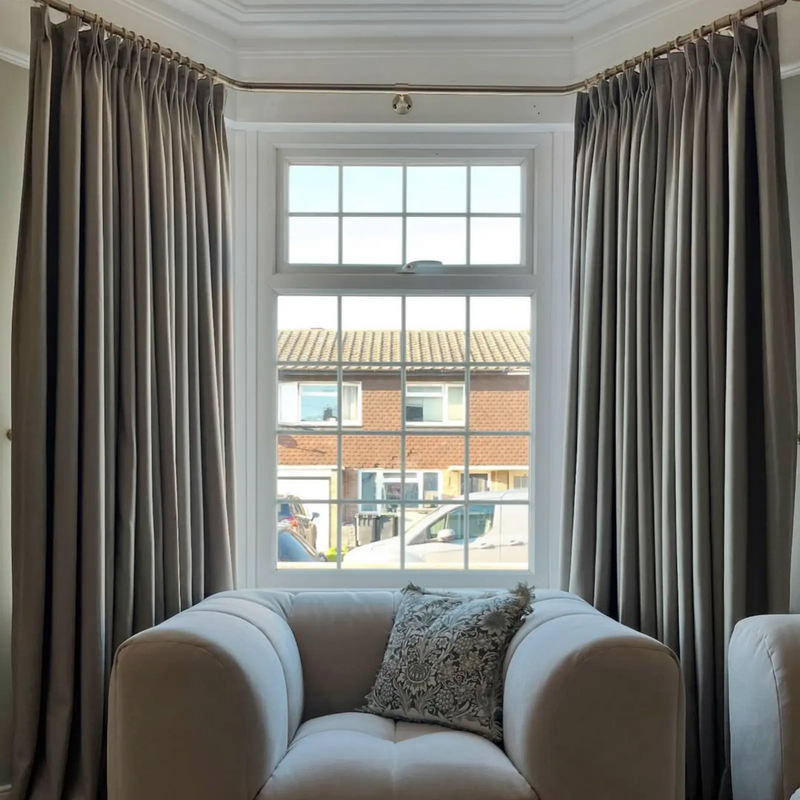 Karin Pure Wool Curtain Pleated -TWOPAGES