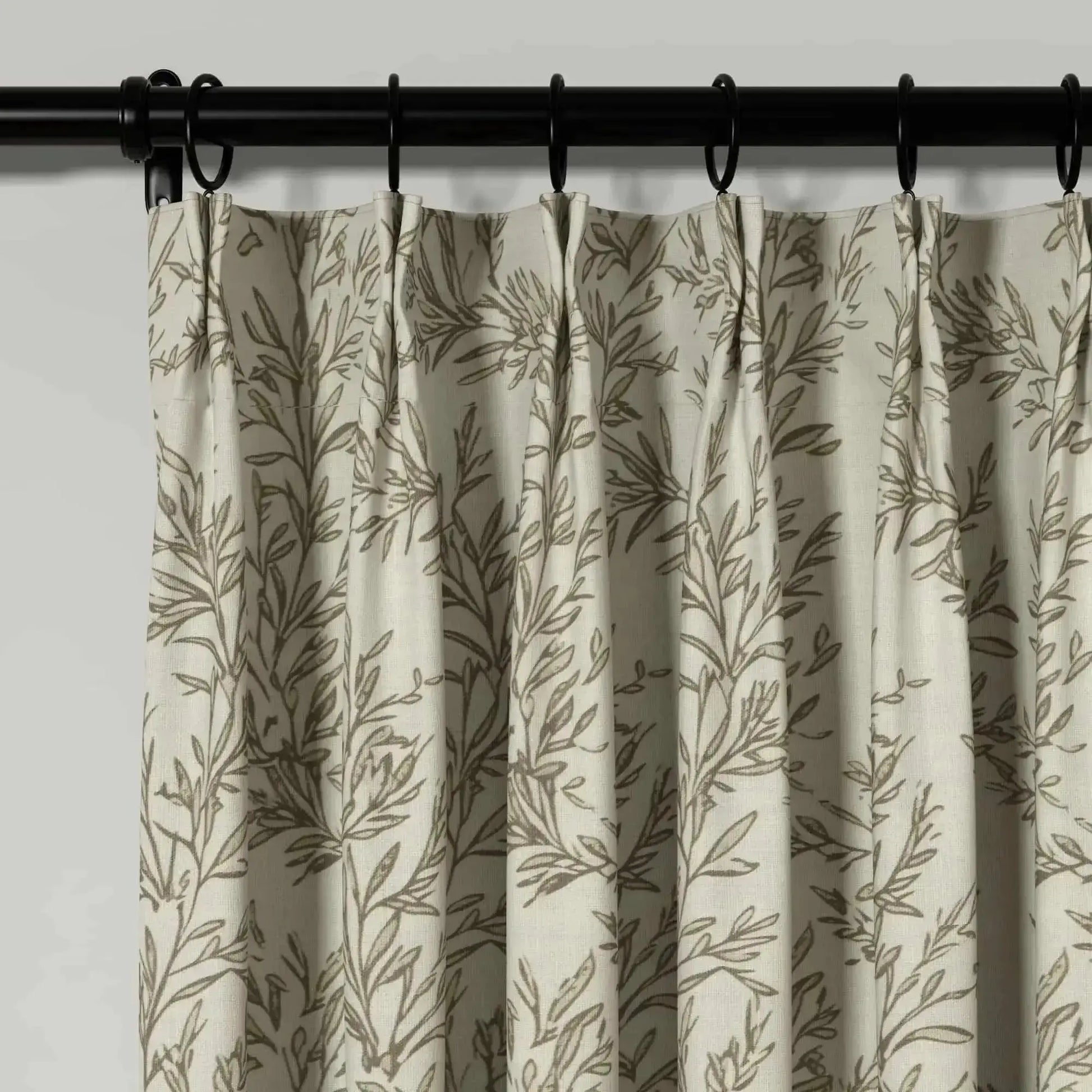 Sara Le Print Linen Cafe Curtains Pleated?-TWOPAGES
