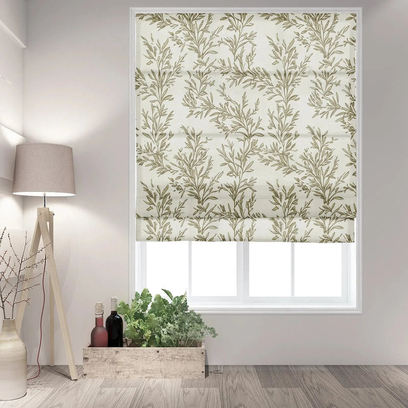 Sara Le Printed Roman Shade Cordless -TWOPAGES