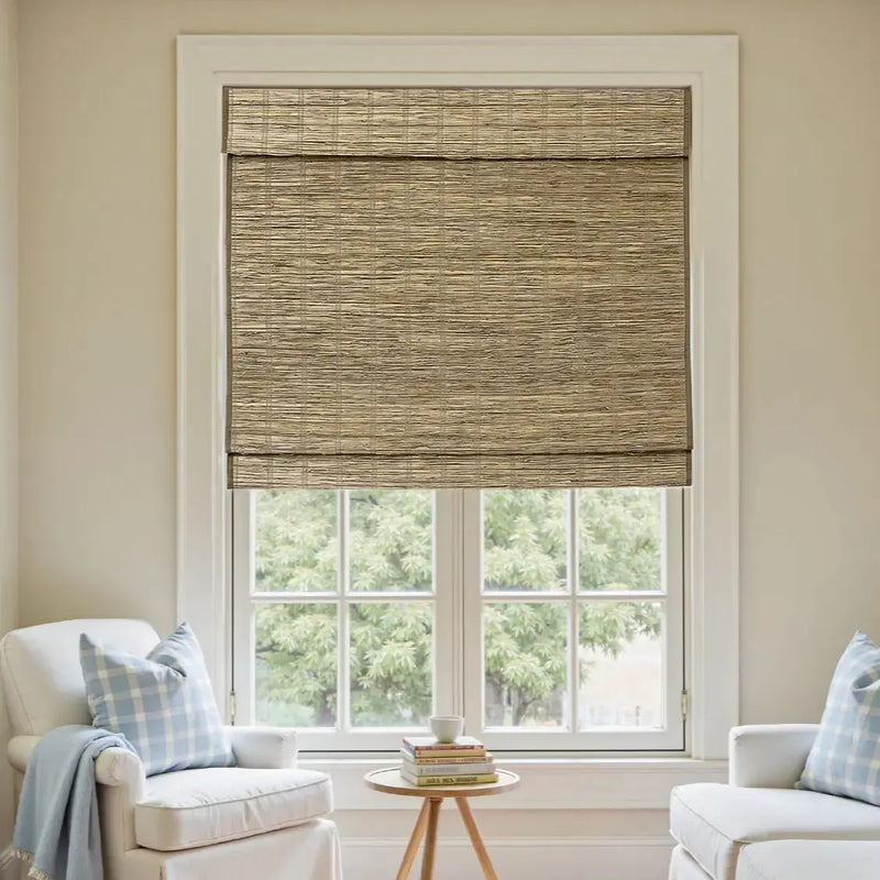 Rae Natural Ramie Jute Woven Wood Blinds - Series M?-TWOPAGES CURTAINS