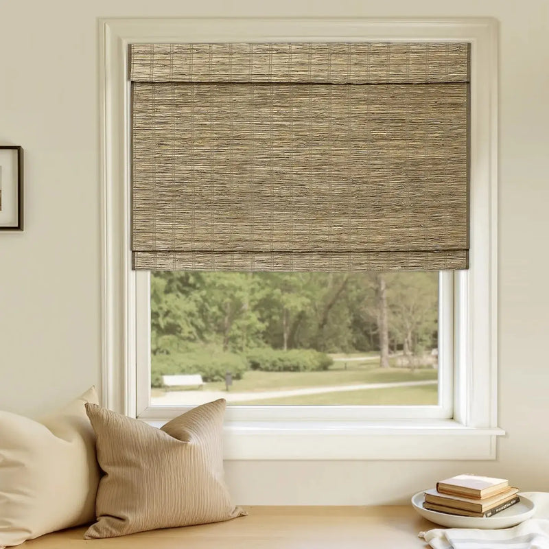 Rae Natural Ramie Jute Woven Wood Blinds - Series M?-TWOPAGES CURTAINS