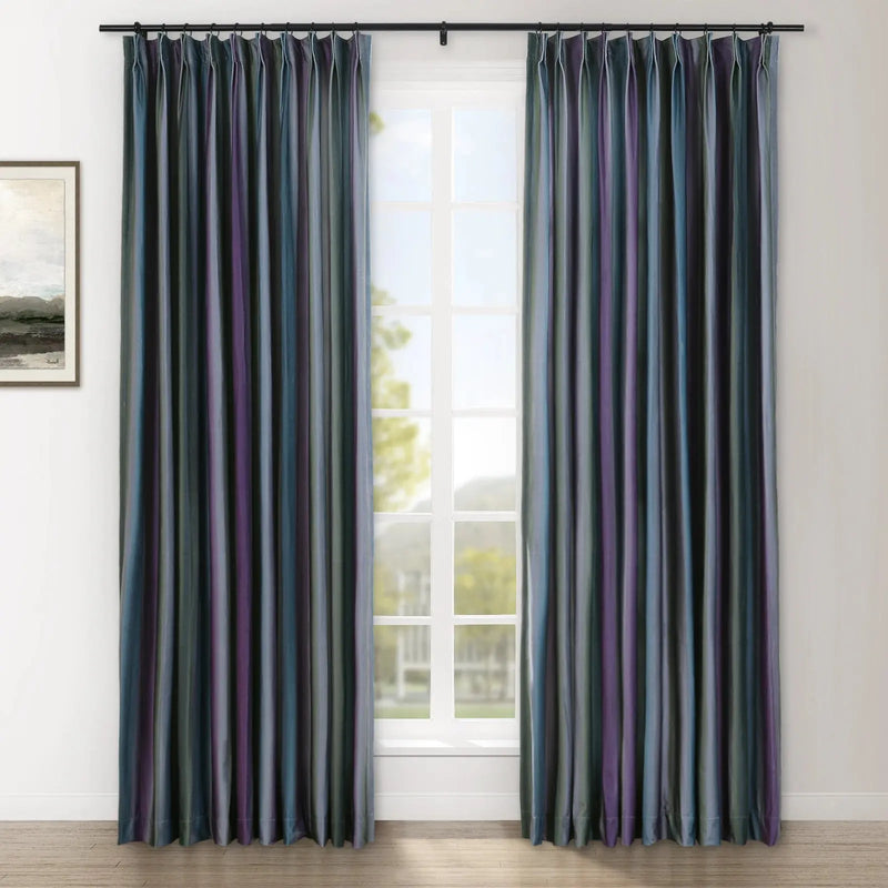Amy Switzer Printed Velvet Pleated Drapery -TWOPAGES