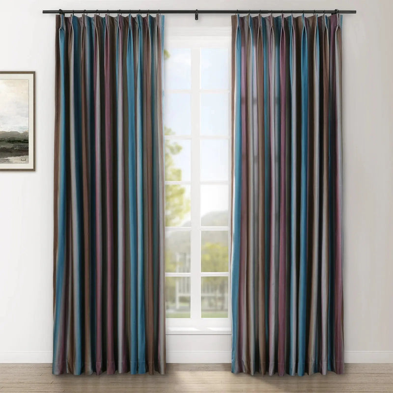 Amy Switzer Printed Velvet Pleated Drapery -TWOPAGES
