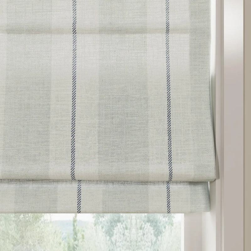 Holly Botanical Boho No-Drill Flat Fold Roman Blind Cordless