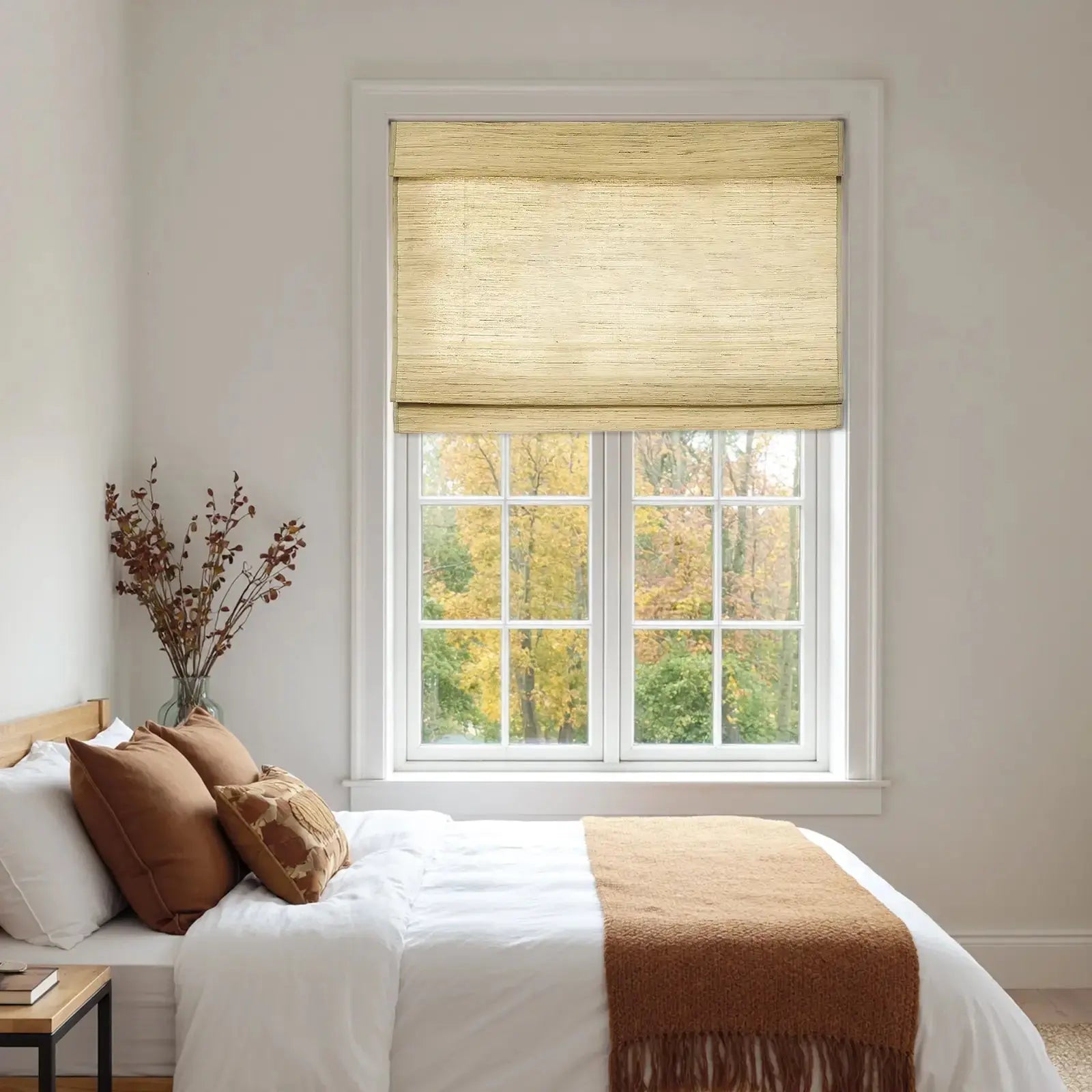 Rae Natural Ramie Jute Woven Wood Blinds - Series M?-TWOPAGES CURTAINS