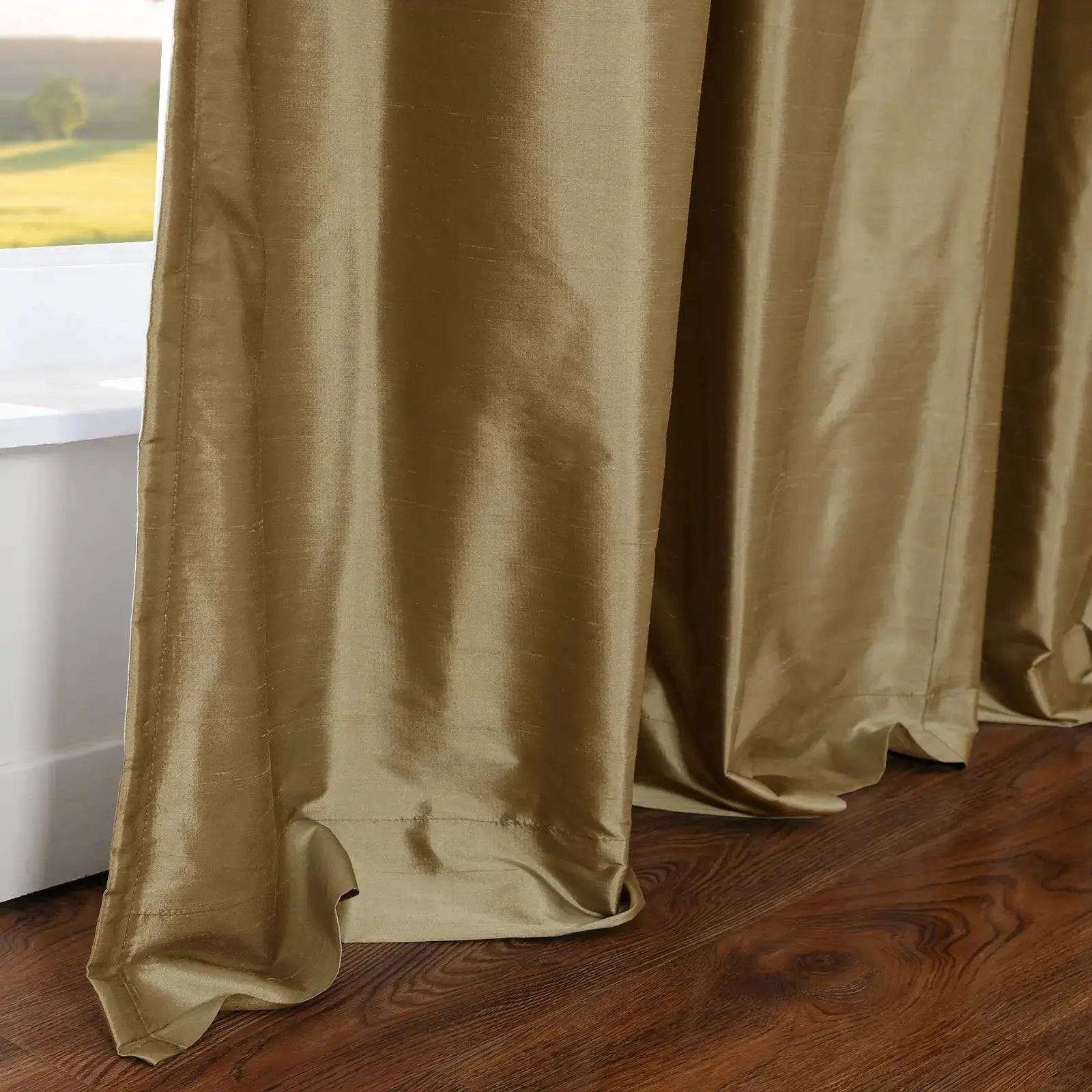 Selman Dupioni Silk Curtain Pleated?-TWOPAGES