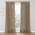 Kim Morrow Western Plaid Cotton Curtain Pleated- -TWOPAGES