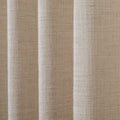 Tapioca Liz Linen Pleated Curtains semi-sheer linen weave shown in vertical folds