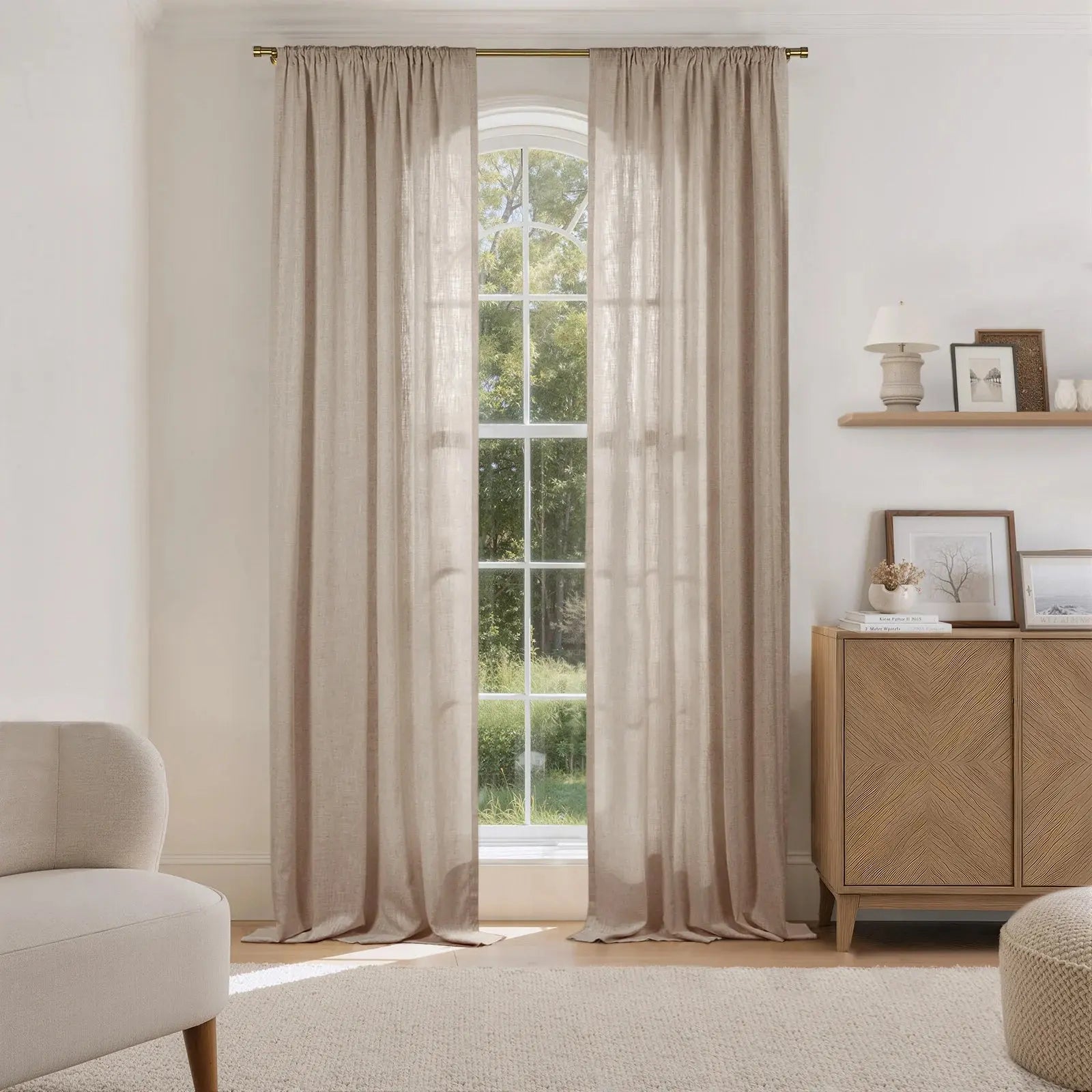Liz Linen Drape Soft Top- -TWOPAGES
