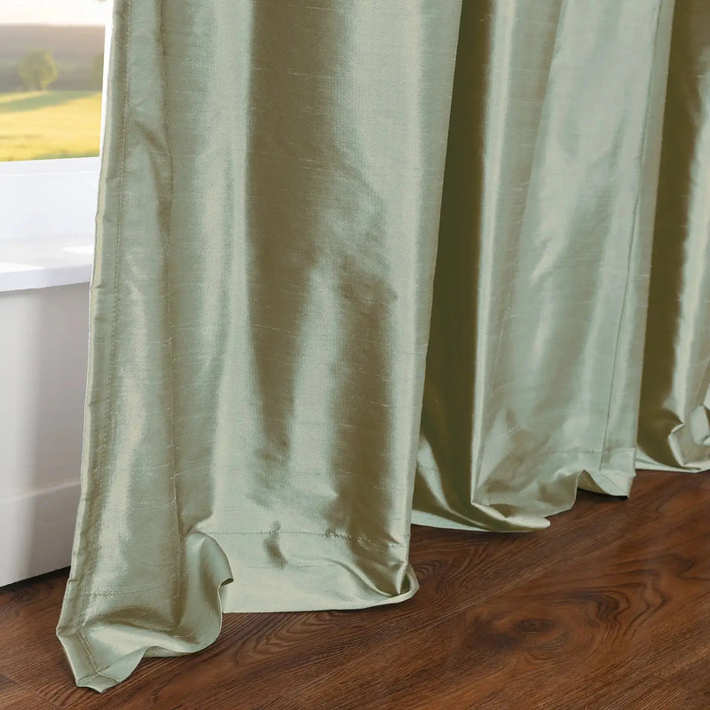Selman Dupioni Silk Curtain Pleated?-TWOPAGES