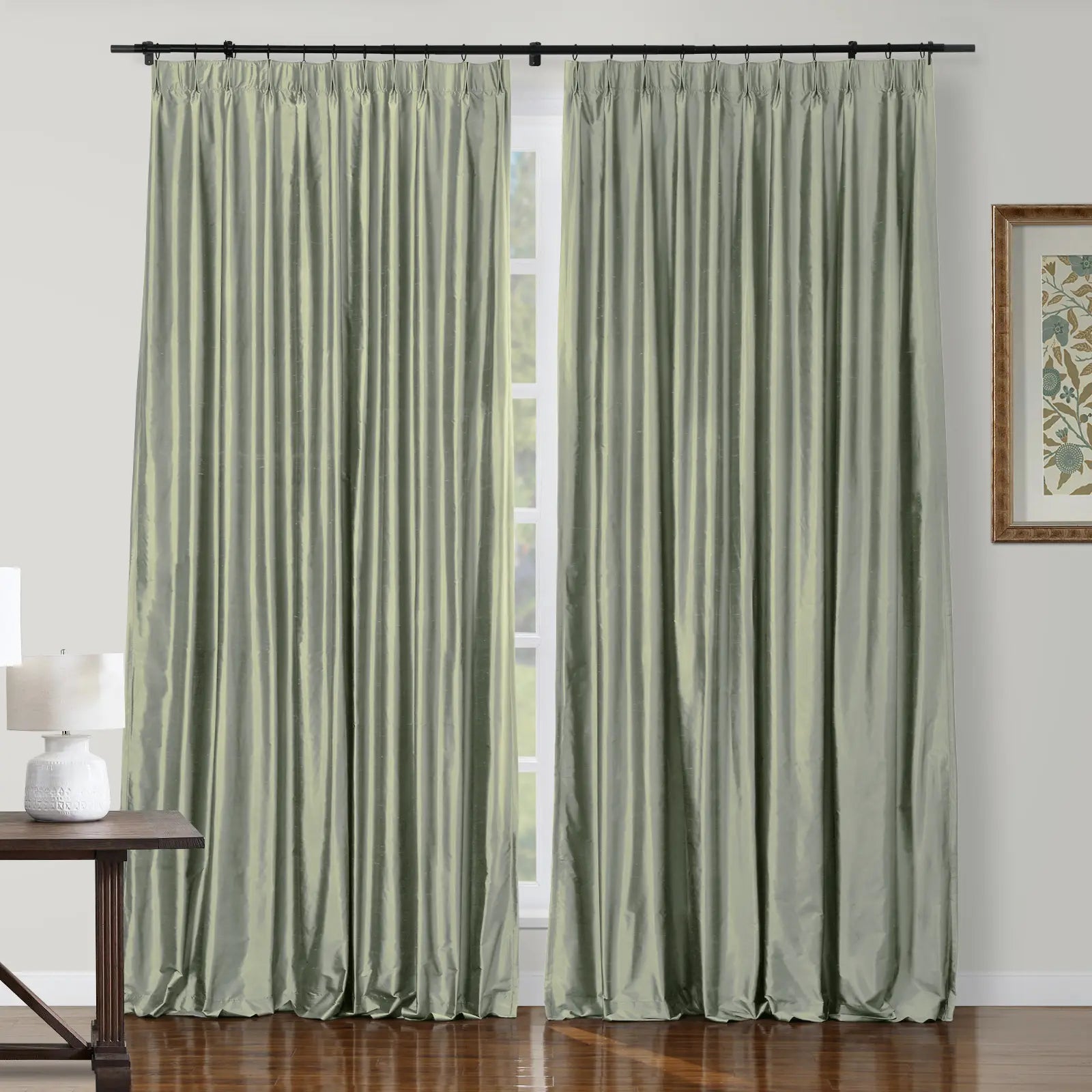 Selman Dupioni Silk Curtain Pleated TWOPAGES