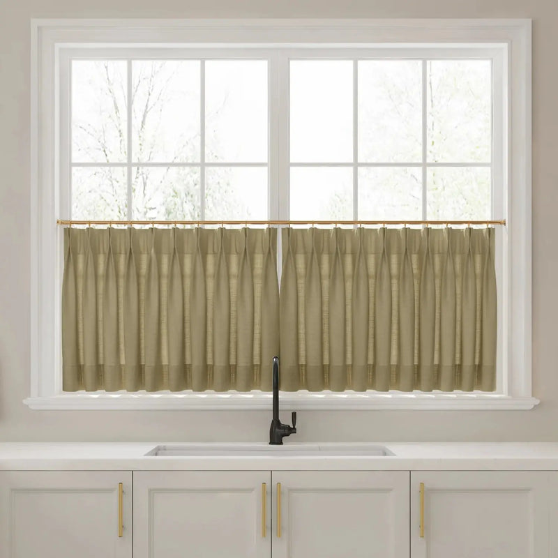 Liz Linen Pleated Cafe Curtains?-TWOPAGES