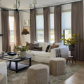 Liz Linen Blackout Curtains Pleated Drapery- -TWOPAGES