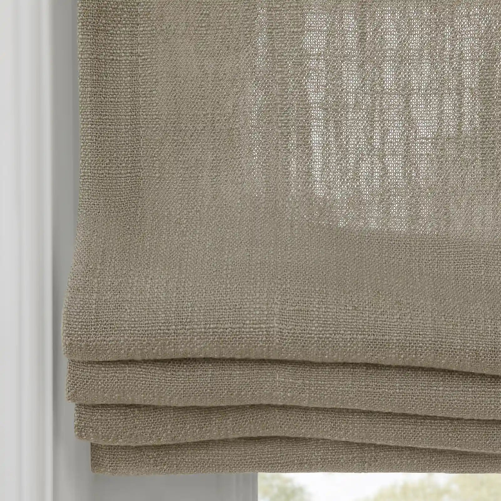 Liz Linen Flat Roman Blind Cord Lift