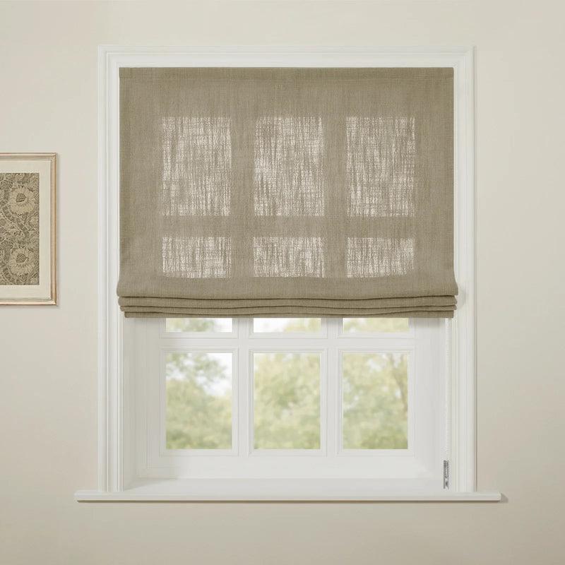 Liz Linen Flat Roman Blind Cord Lift