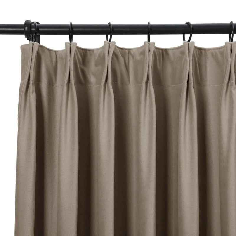 Tavis Premium Velvet Curtain Pleated-?-TWOPAGES