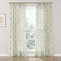 Leah Nicole Garden Botanical Cotton Print Drapery Pleated- -TWOPAGES