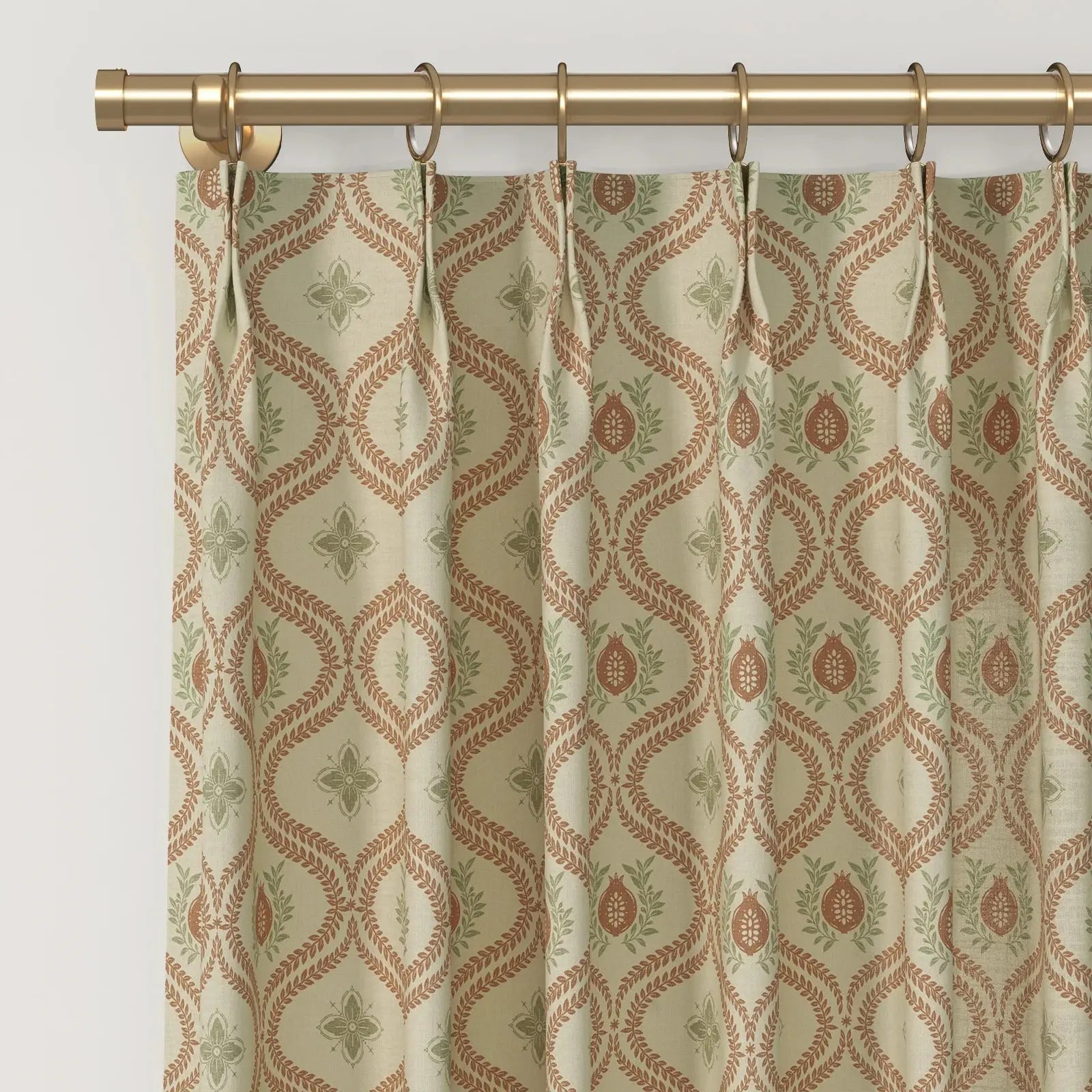 Sabrina Ramkhelawan Canyon Grove Cotton Print Drapery Pleated-?-TWOPAGES CURTAINS