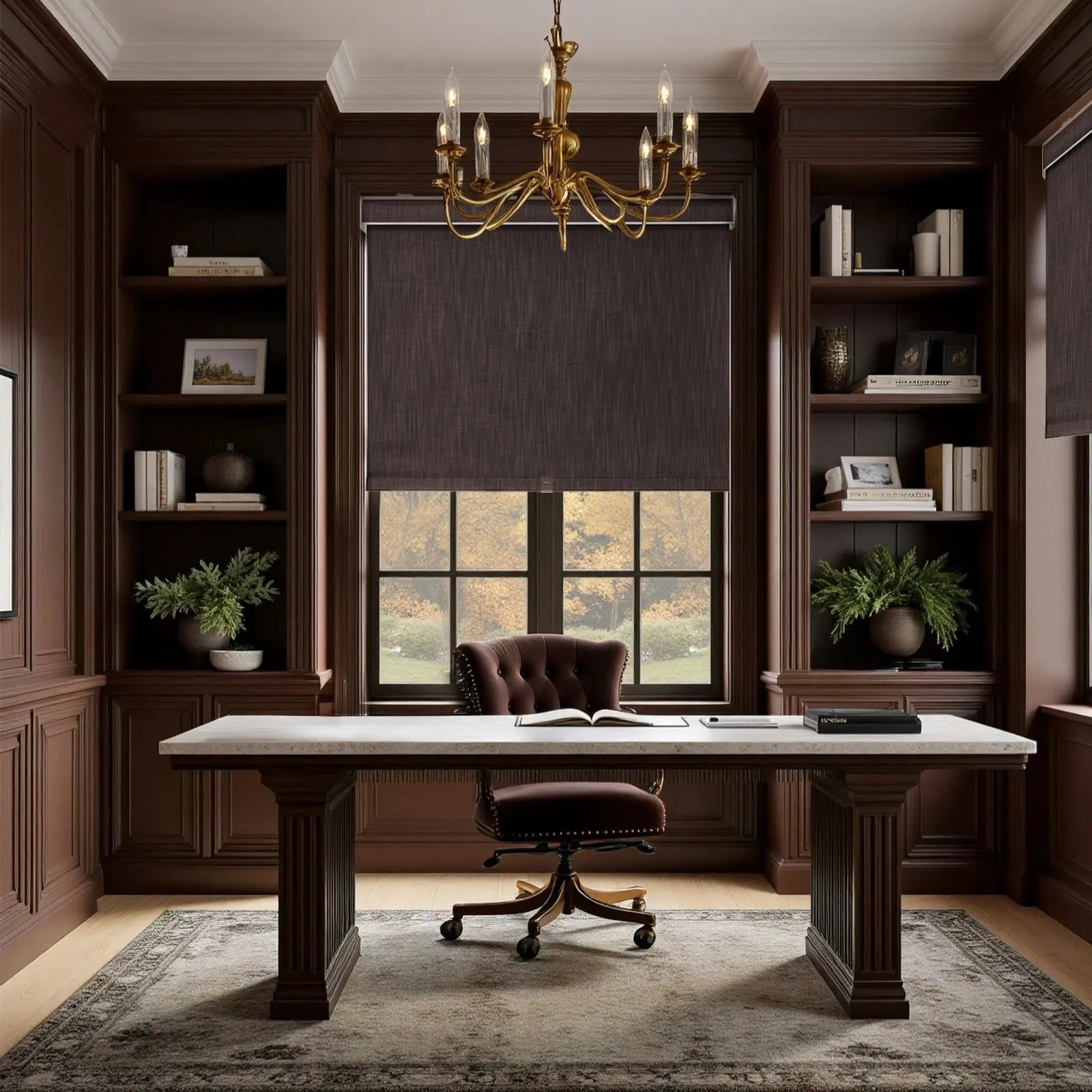 Alvin Linen Blend Cordless Roller Blinds-?-TWOPAGES