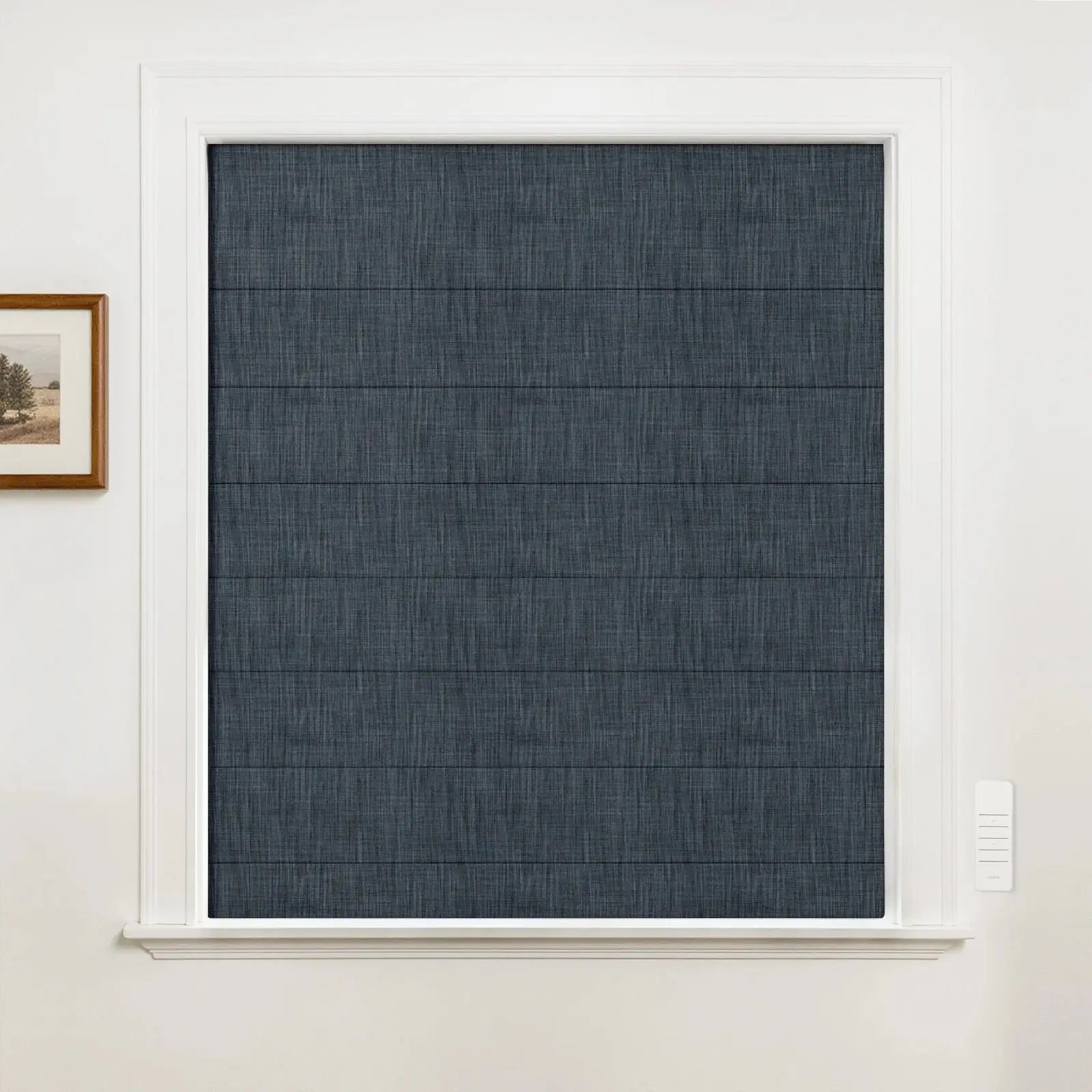 Alvin Motorized Linen Blackout Roman Blind?-TWOPAGES