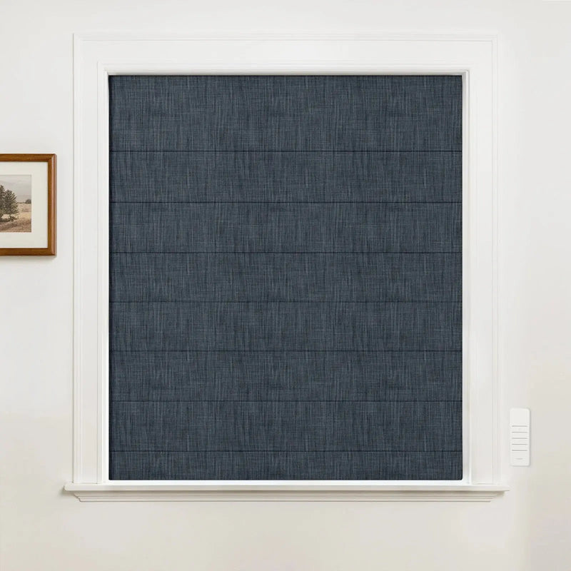 Alvin Motorized Linen Blackout Roman Blind?-TWOPAGES