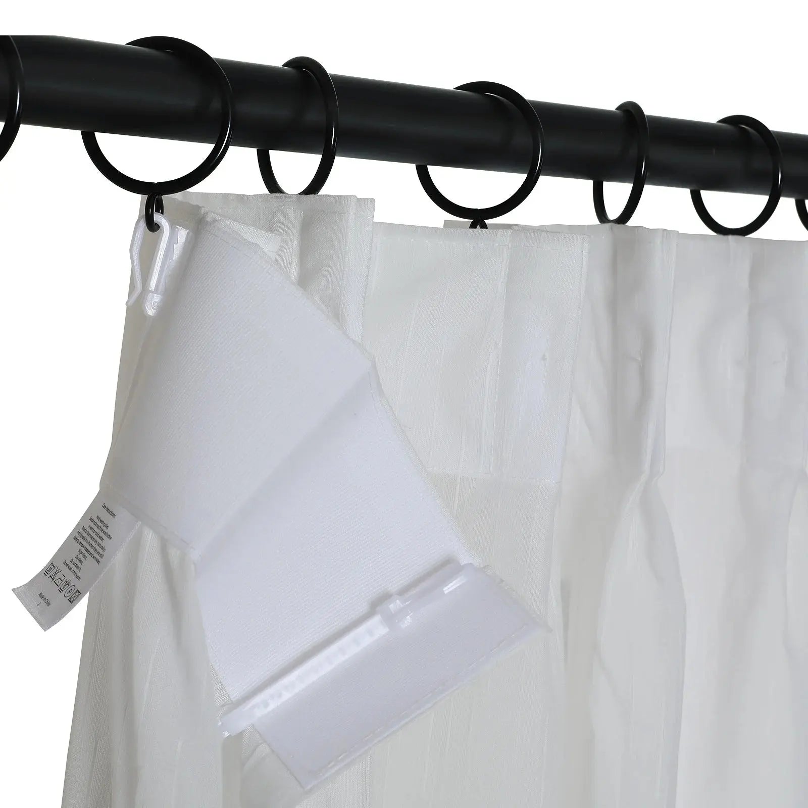 Florida Embossed White Semi Sheer Curtain Pleated?-TWOPAGES