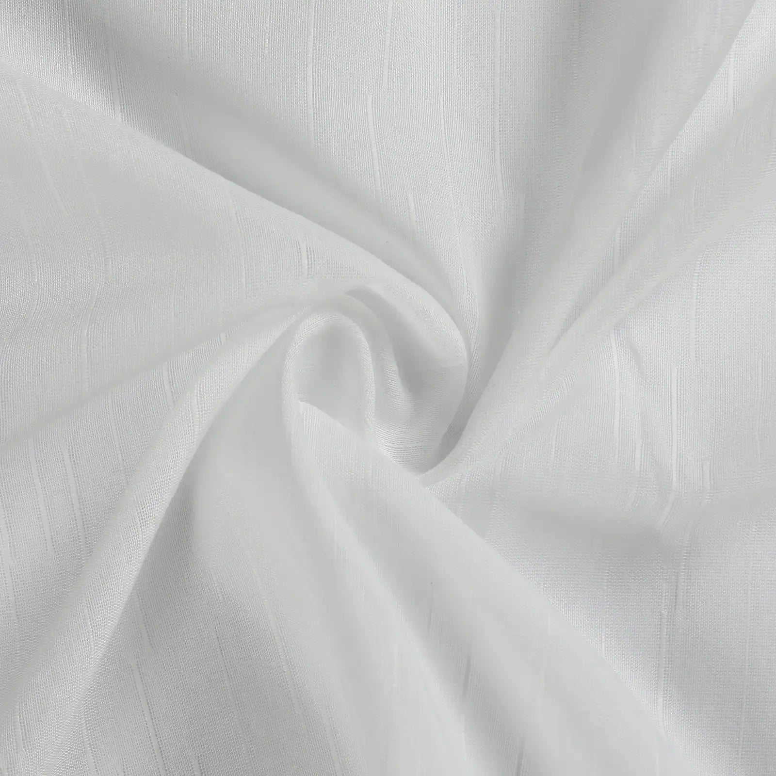 Florida Embossed White Semi Sheer Curtain Pleated?-TWOPAGES