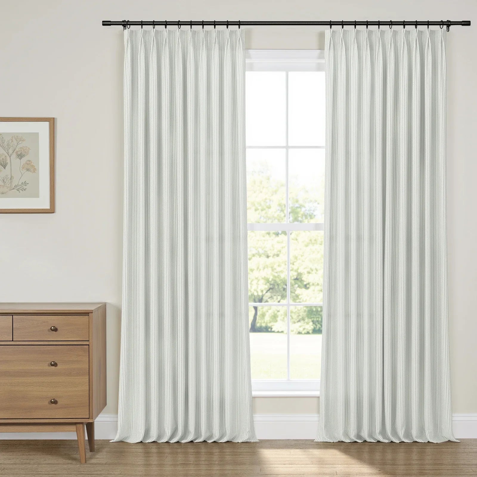Britt Bengoechea x TWOPAGES Cottage Floral Printed Linen Cotton Pleated Curtains