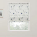 Holly Botanical Boho No-Drill Flat Fold Roman Blind Cordless