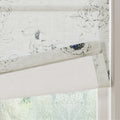 Holly Botanical Boho No-Drill Flat Fold Roman Blind Cordless