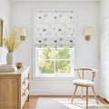 Holly Botanical Boho No-Drill Flat Fold Roman Blind Cordless