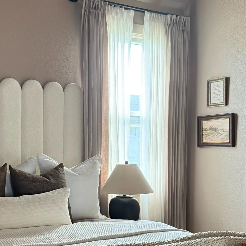 Ron Linen Herringbone Custom Curtain Pleated?-TWOPAGES