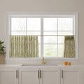Sara Le Print Linen Pleated Cafe Curtains?-TWOPAGES