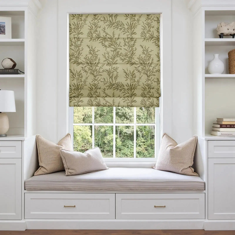 Sara Le Printed Roman Shade Cord Lift -TWOPAGES