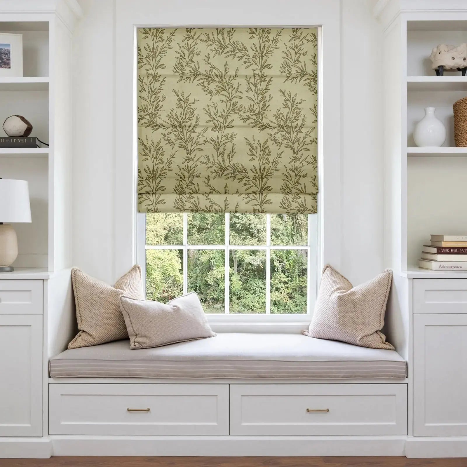 Sara Le Printed Roman Shade Cordless -TWOPAGES