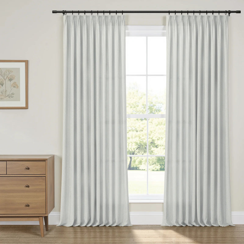 Britt Bengoechea x TWOPAGES Cottage Floral Printed Linen Cotton Pleated Curtains