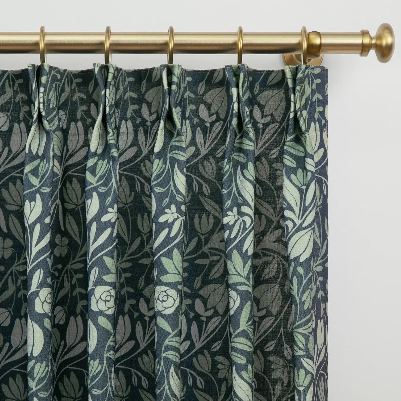 Kate Frost Pattern Cotton Drapery Pleated- -TWOPAGES