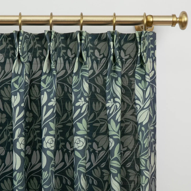 Kate Frost Pattern Cotton Drapery Pleated- -TWOPAGES