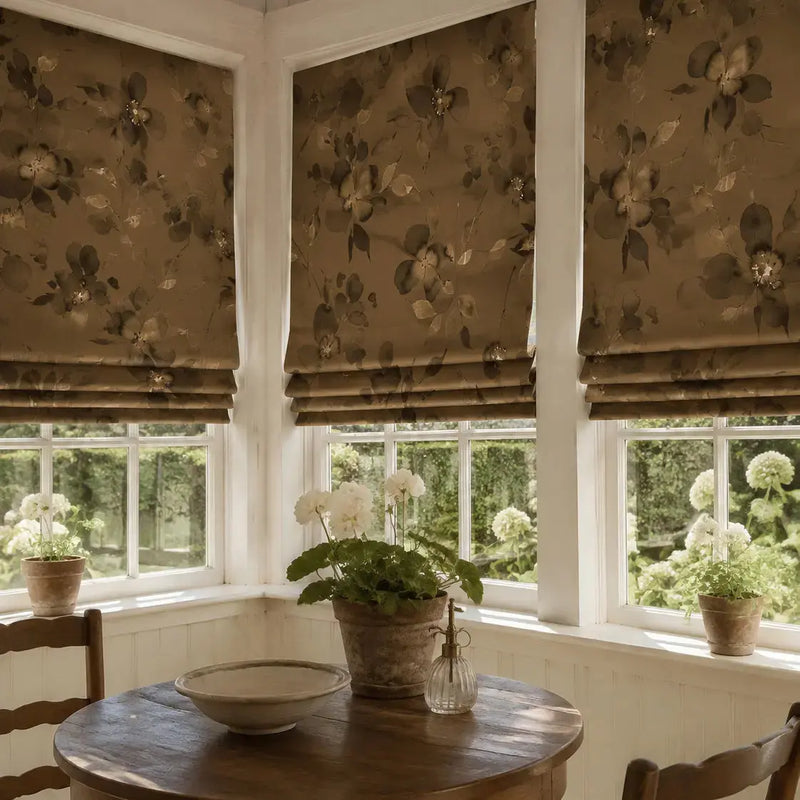 Sara Le  x TWOPAGES Printed Linen Roman Blind Cord Lift