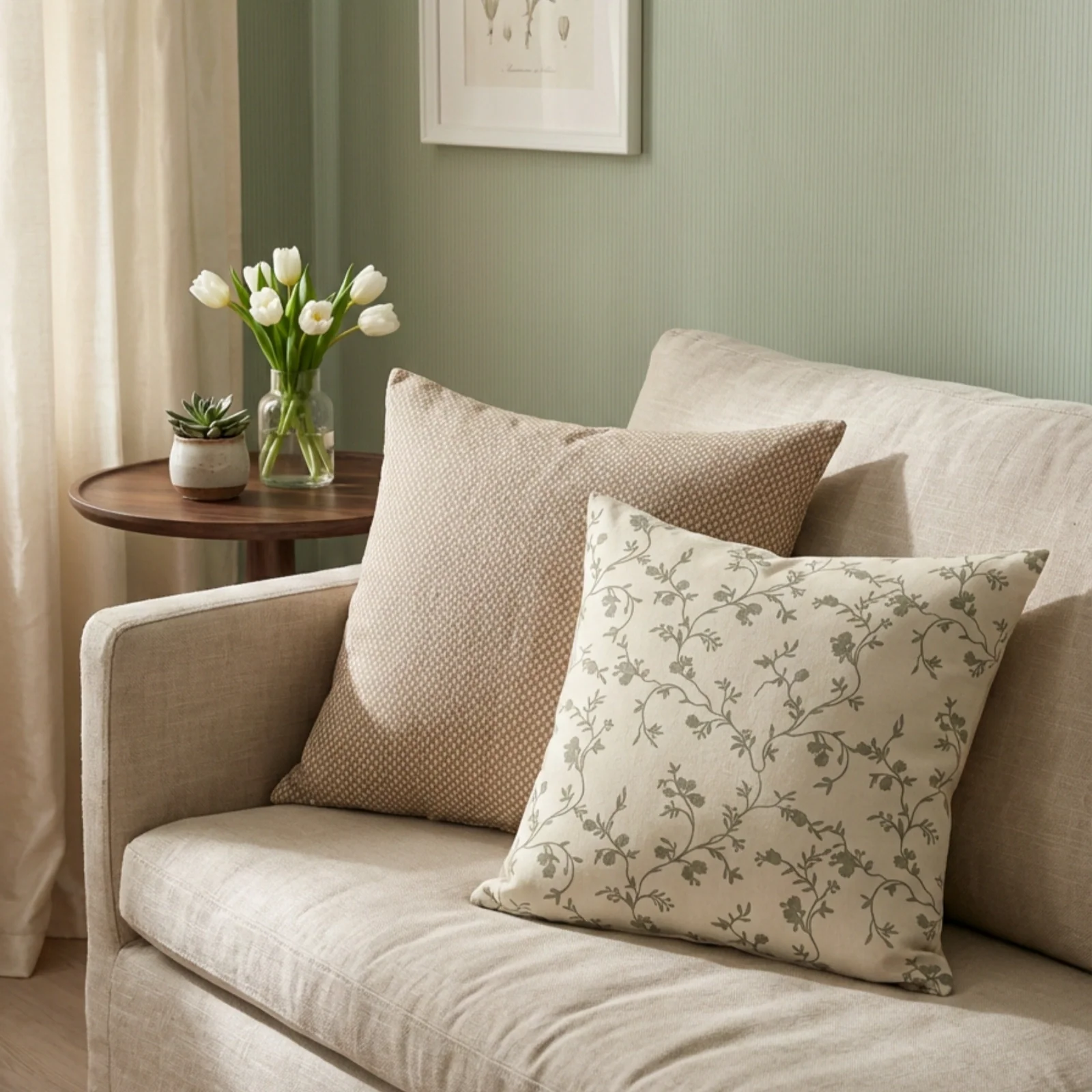 Britt Bengoechea Print Linen Cotton Pillow Cover