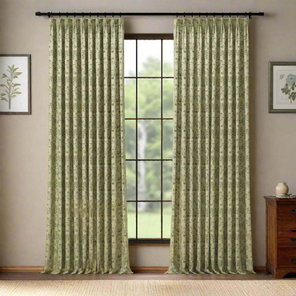 Sara Le Print Linen Drapery Pleated TWOPAGES