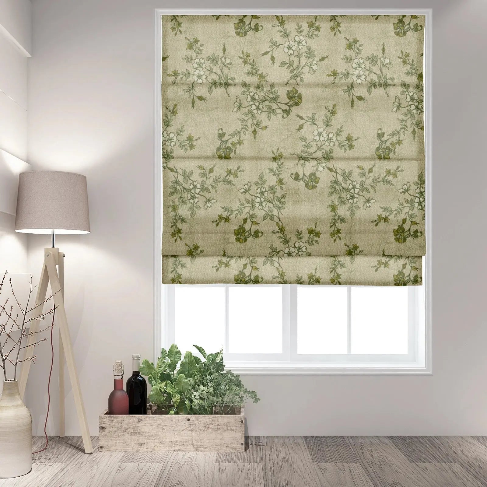 Sara Le Printed Roman Shade Cordless -TWOPAGES