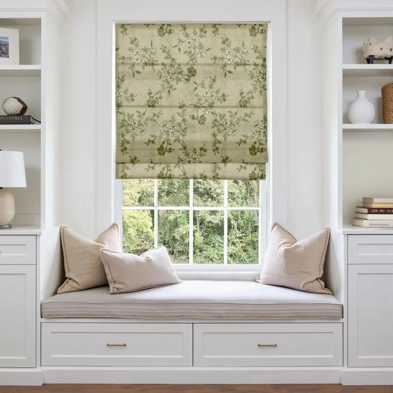 Sara Le Printed Roman Shade Cord Lift -TWOPAGES