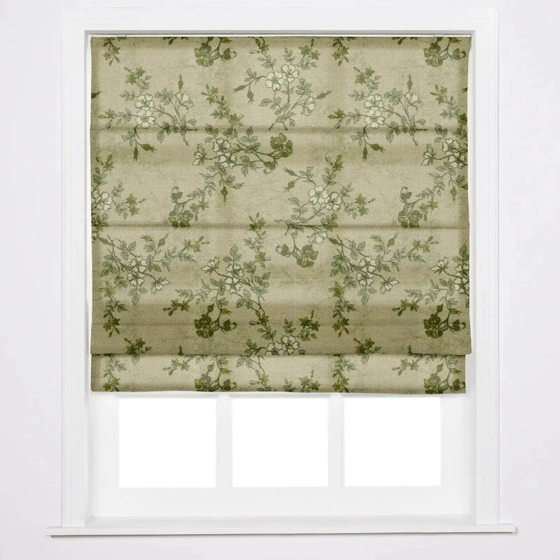 Sara Le Printed Roman Shade Cordless -TWOPAGES