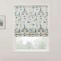 Holly Botanical Boho No-Drill Flat Fold Roman Blind Cordless
