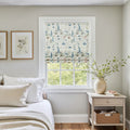 Holly Botanical Boho No-Drill Flat Fold Roman Blind Cordless