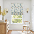 Holly Botanical Boho No-Drill Flat Fold Roman Blind Cordless
