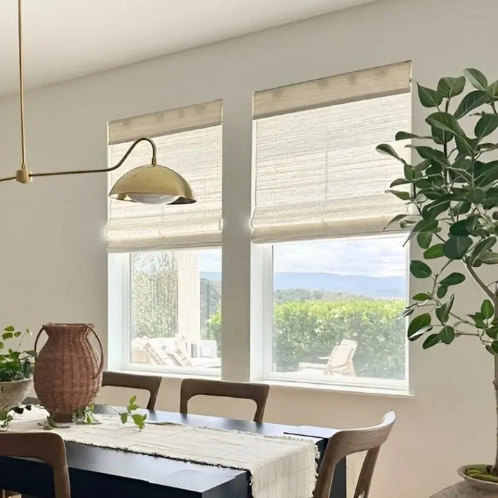 Lay Natural Ramie Bamboo Woven Blind - Wall White-?-TWOPAGES CURTAINS